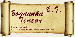 Bogdanka Tintor vizit kartica